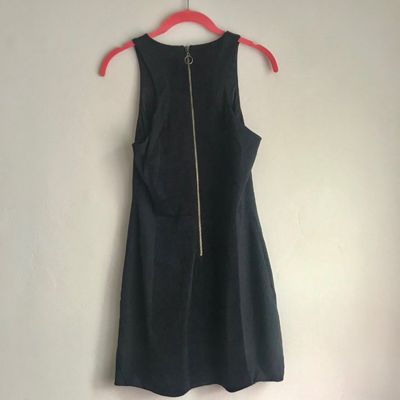 Sugar + Lips / Black Velvet Ribbed Bodycon Dress - Picture 8 of 10